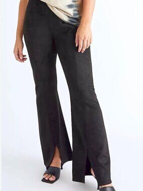 We the Free Free People Vegan Suede Flare Pants Black 27 High Rise